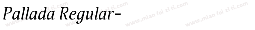 Pallada Regular字体转换